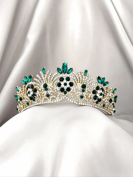 Tiara Aura Real – Verde Esmeralda