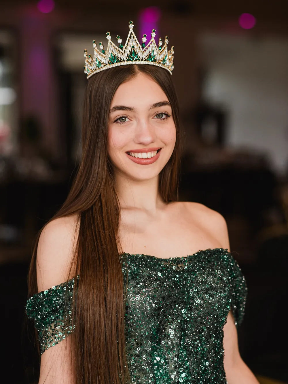 Corona Cristal Imperial – Esmeralda