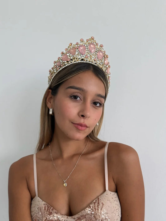 Corona Emperatriz de Cristal Rosa