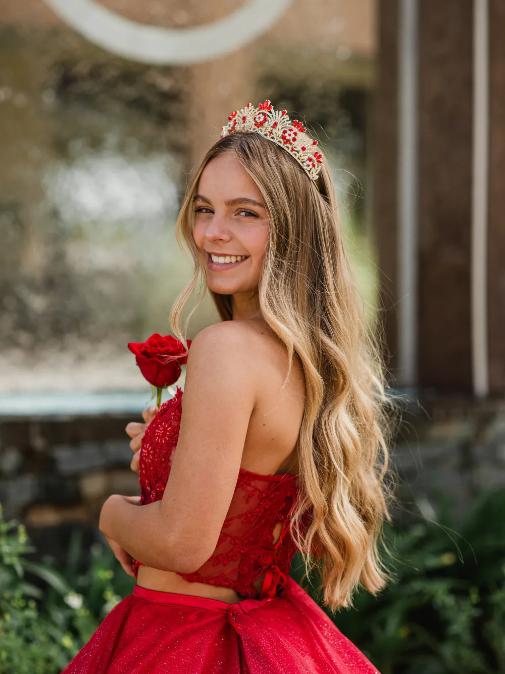 Tiara Aura Real – Rubí