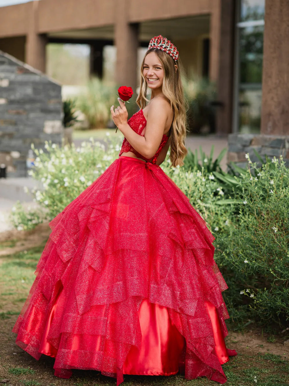 Corona Jardin Real - Rojo rubí