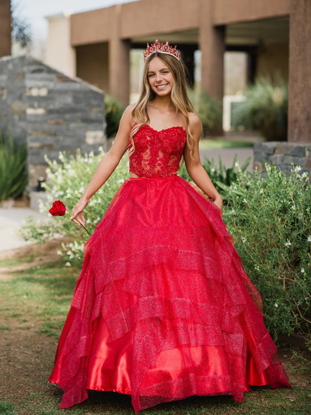 Corona Trono Celestial – Rojo Rubí