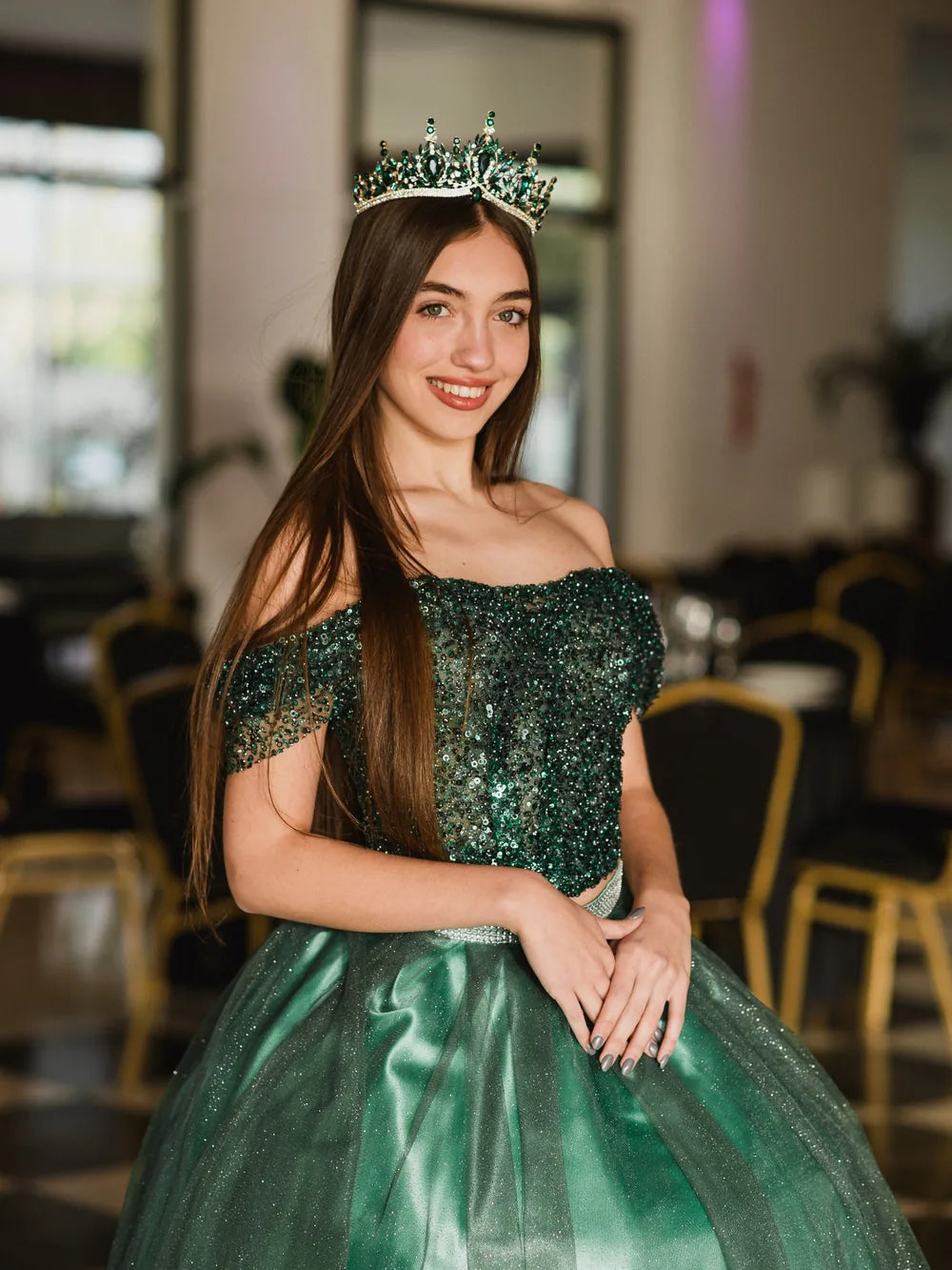 Corona Trono Celestial – Verde Esmeralda