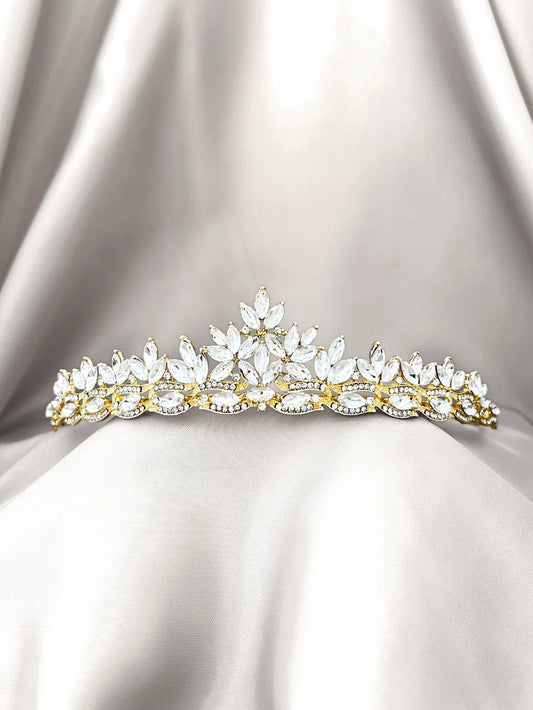 Tiara Cristal de Hielo – Dorada