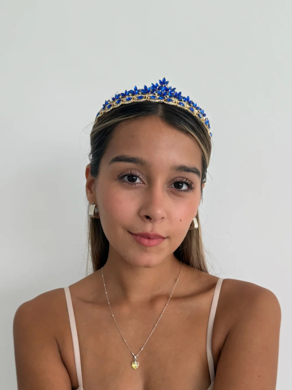 Tiara Cristal de Hielo Azul