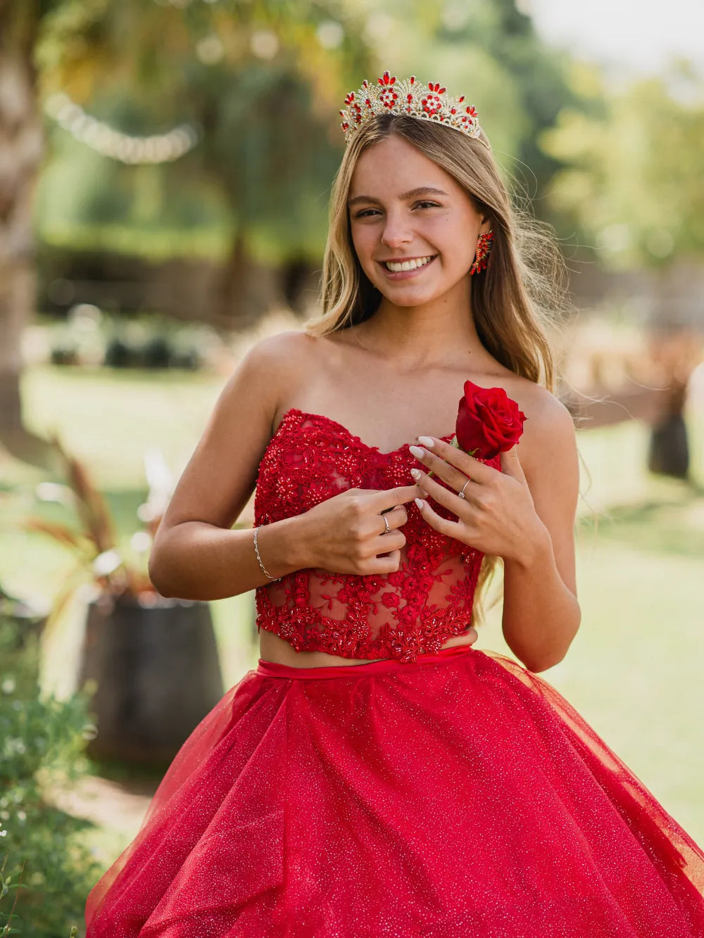 Tiara Aura Real – Rubí