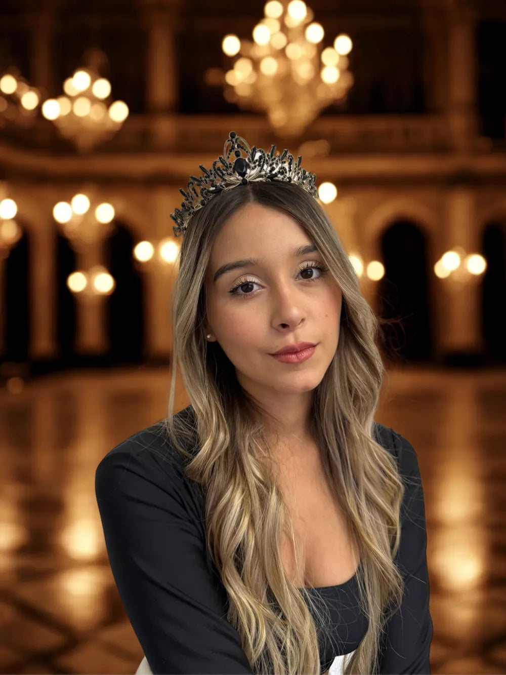 Tiara Encanto Nocturno – Ónix Bronze
