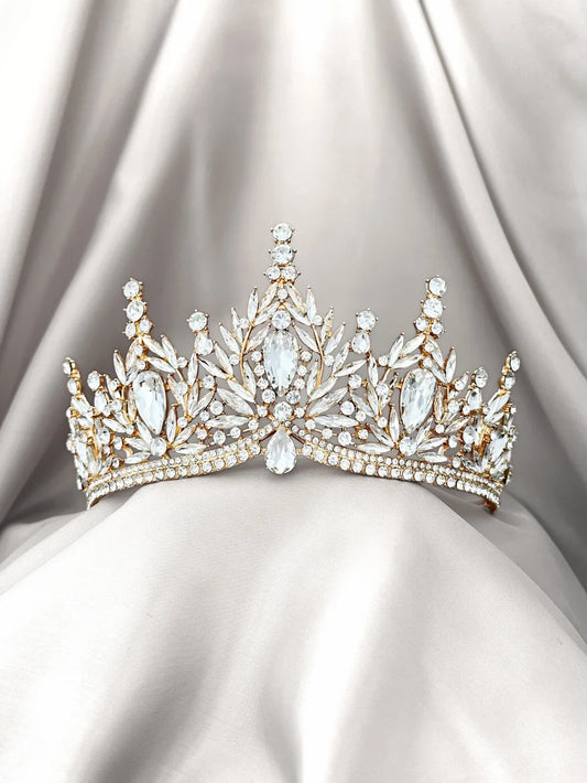 Corona Trono Celestial - Cristal Dorado
