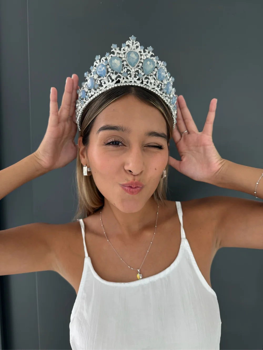 Corona Emperatriz de Cristal Celeste