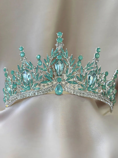 Corona Trono Celestial Verde Aguamarina