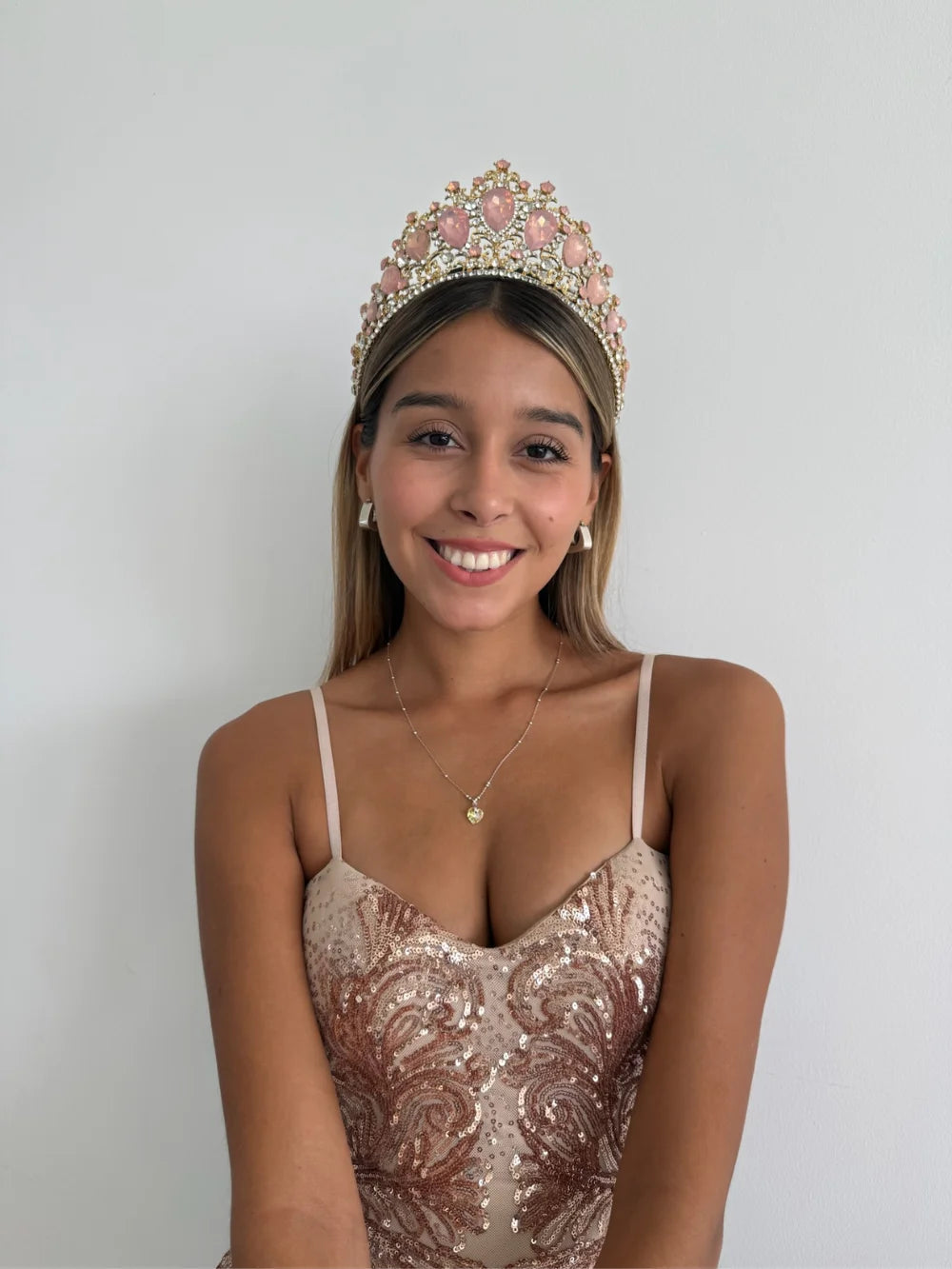Corona Emperatriz de Cristal Rosa