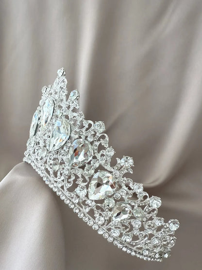 Corona Emperatriz de Cristal Plateada