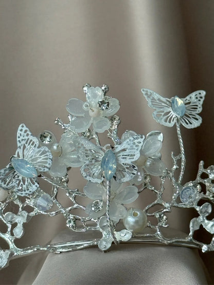 Corona Jardín de Mariposas Celeste