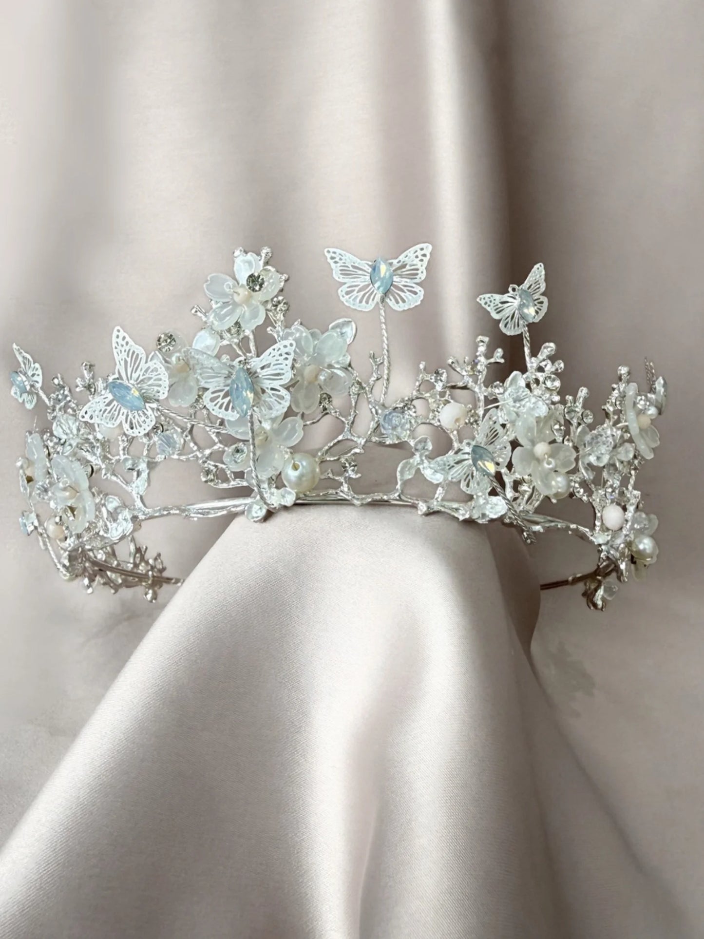Corona Jardín de Mariposas Celeste