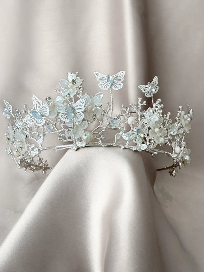 Corona Jardín de Mariposas Celeste