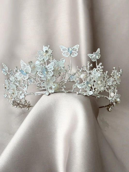 Corona Jardín de Mariposas Celeste