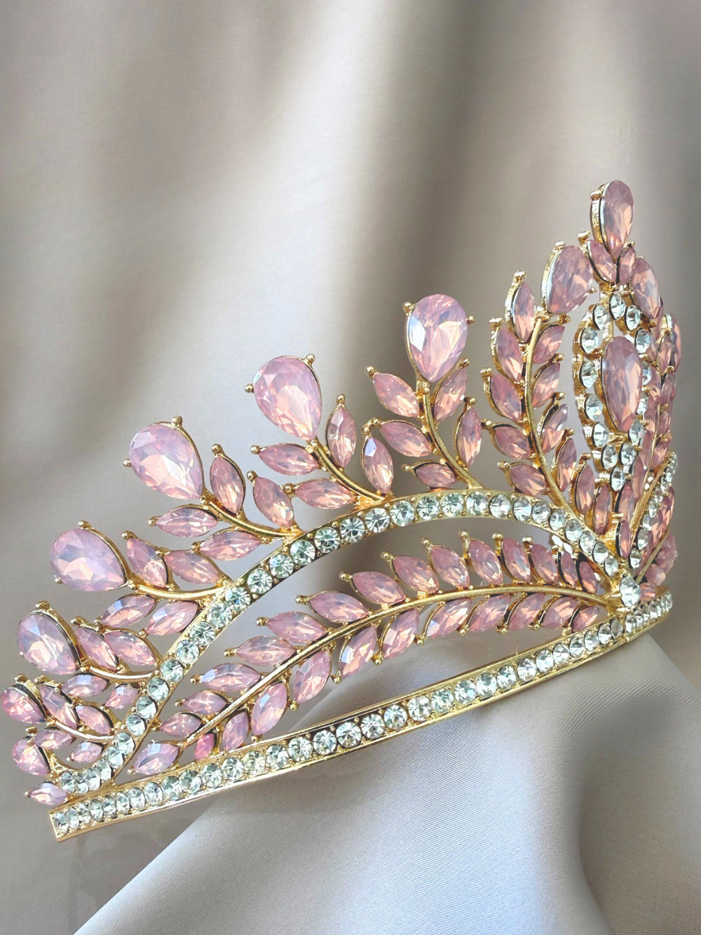 Corona Eclipse de Cristal Rosa