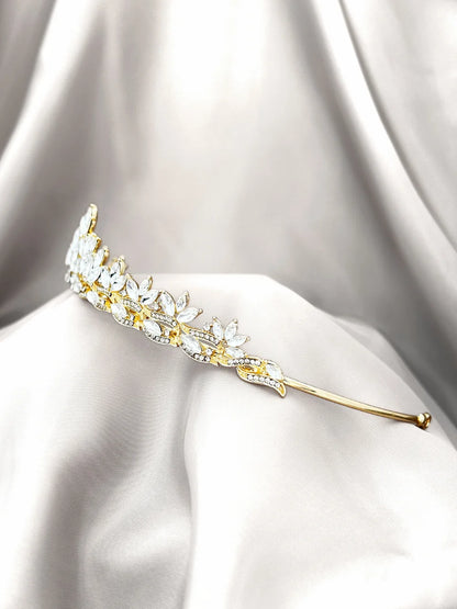 Tiara Cristal de Hielo – Dorada