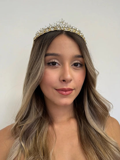 Tiara Cristal de Hielo – Dorada