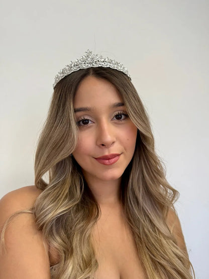 Tiara Cristal de Hielo – Plateada
