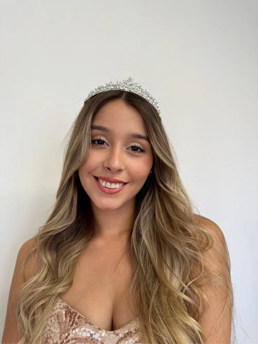 Tocado de Novia Cristal de Hielo – Plateada