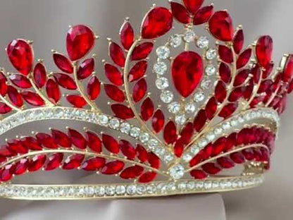 Corona Eclipse de Cristal Roja