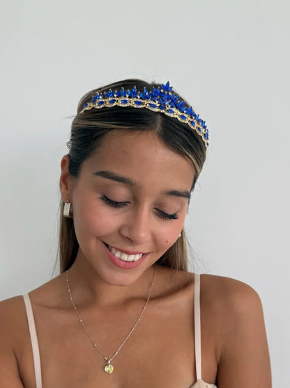 Tiara Cristal de Hielo Azul
