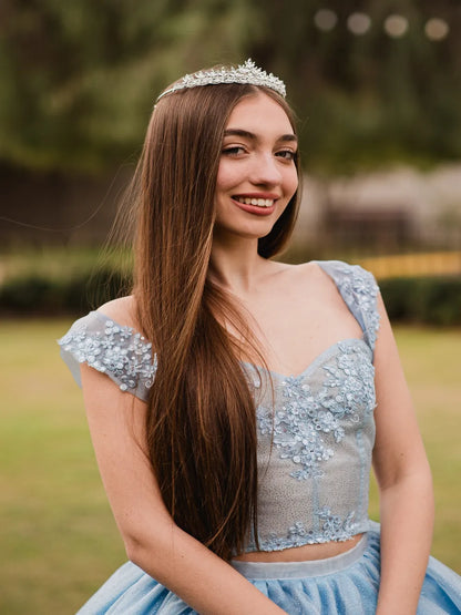 Tiara Cristal de Hielo – Plateada