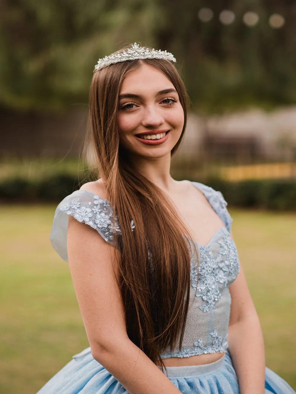 Tiara Cristal de Hielo – Plateada