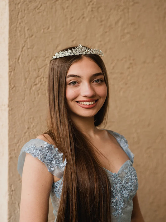 Tiara Cristal de Hielo – Plateada