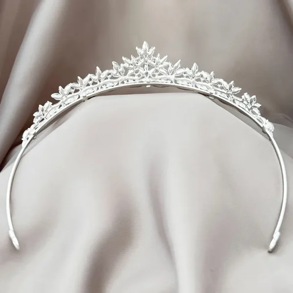 Tocado de Novia Cristal de Hielo – Plateada