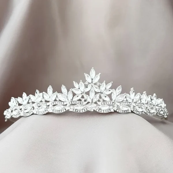 Tocado de Novia Cristal de Hielo – Plateada
